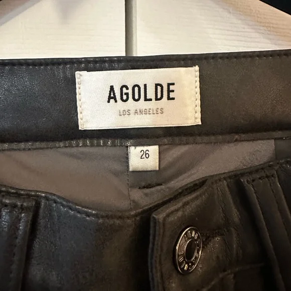 Agolde Sloane Recycled-Leather Jeans - Picture 5 of 8